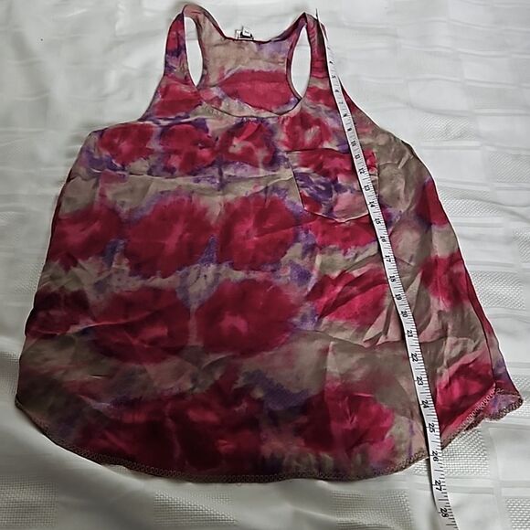 Wilfred Women's Racer Back Silk Top Hot Pink/ Beige XS - Picture 11 of 16